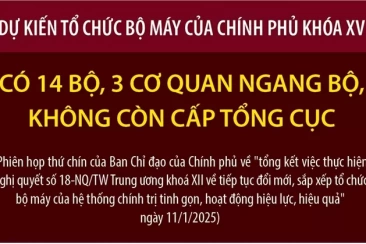 Dự kiến tổ chức bộ máy của Chính phủ khóa XV